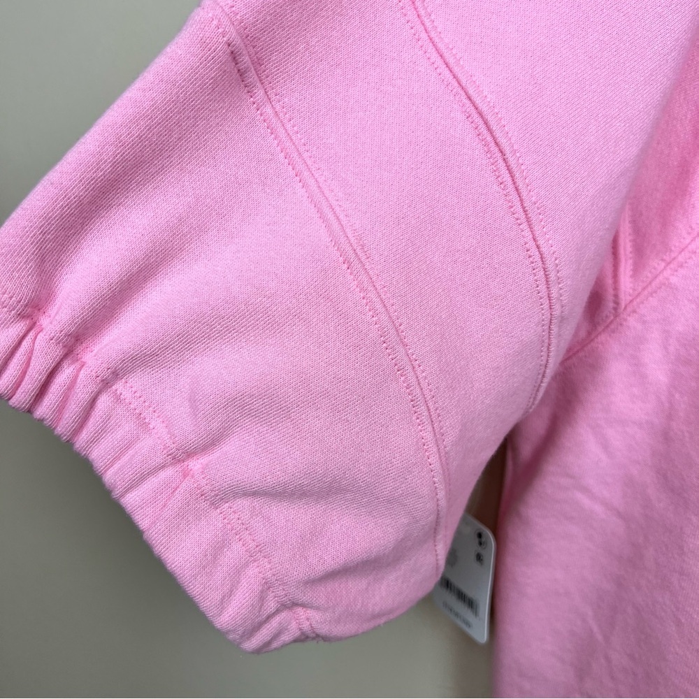 Free People Movement On The Run Sweatshirt Pink Oversized V-Neck S - Picture 9 of 9